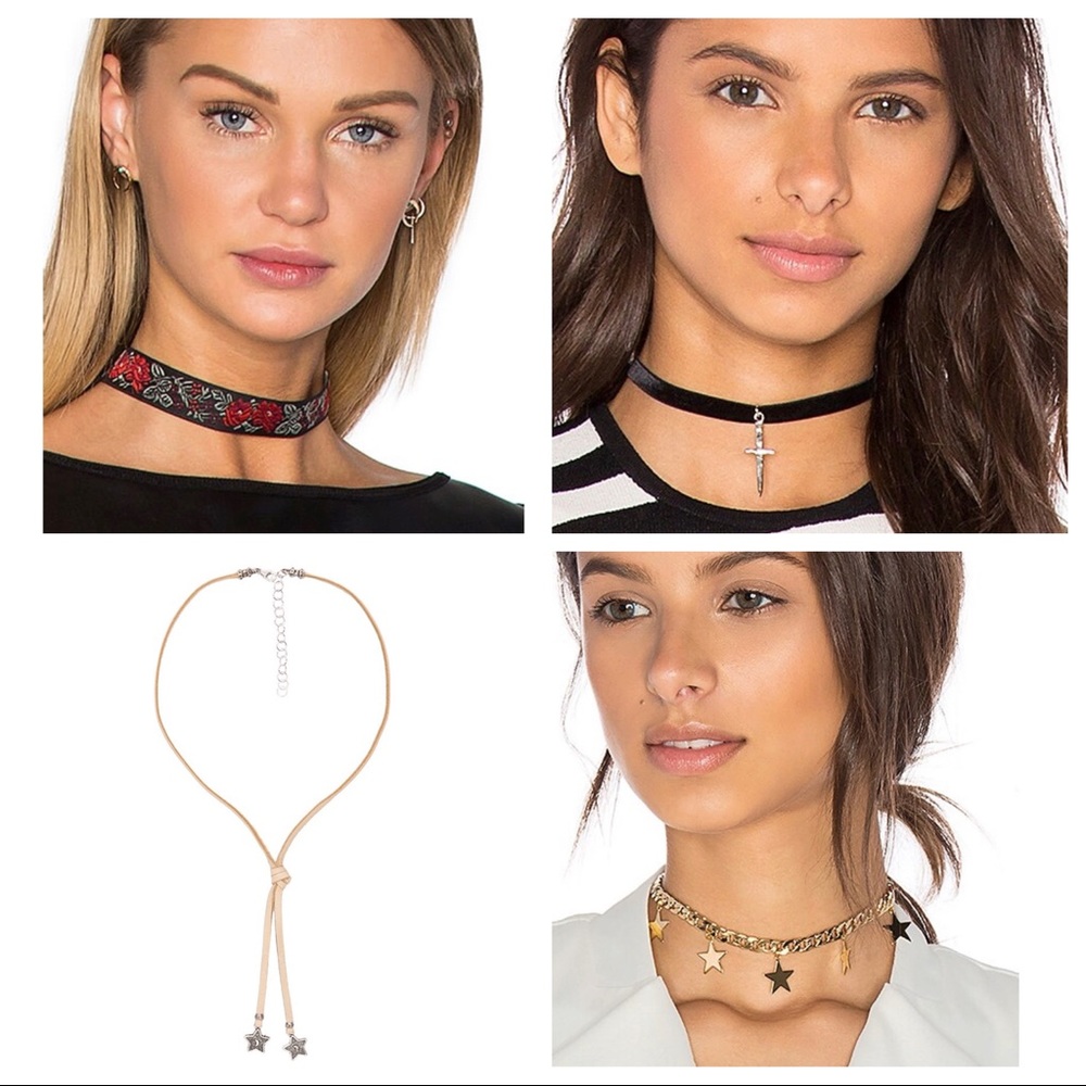 🔥 LOT X 4 NECKLACES CHOKERS JEWELRY VANESSA MONEY FRASIER STERLING REVOLVE $201